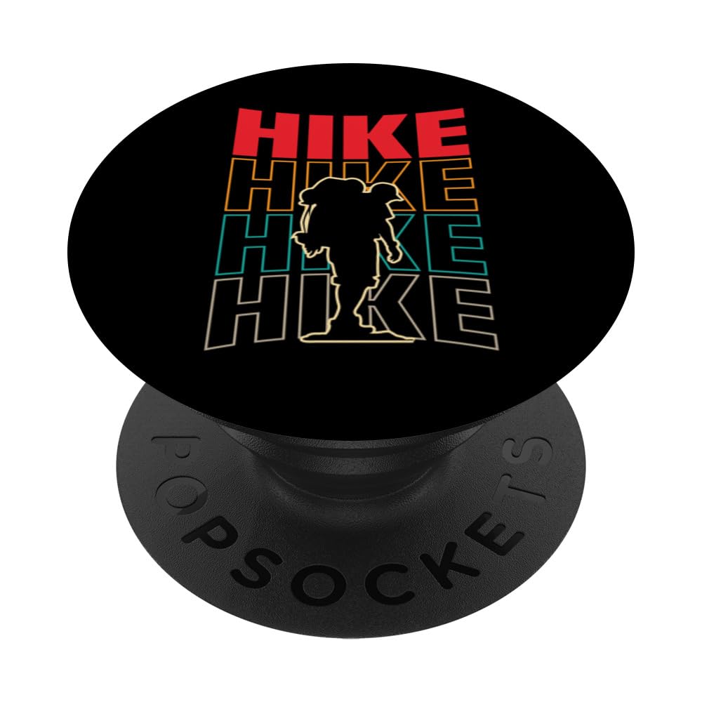 Hike Retro Vintage Hiking Funny Outdoor Hikers Mountaineers PopSockets Swappable PopGrip