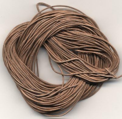 1 mm Natural Leather Cord 25 Meters Hank