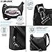 Lewis N. Clark Anti-theft Crossbody Purse + Sling Bag for Women, Men, Travel or Work with RFID Blocking Technology, Slash Resistant Material, Locking Zippers & Adjustable Shoulder Strap, Onyx