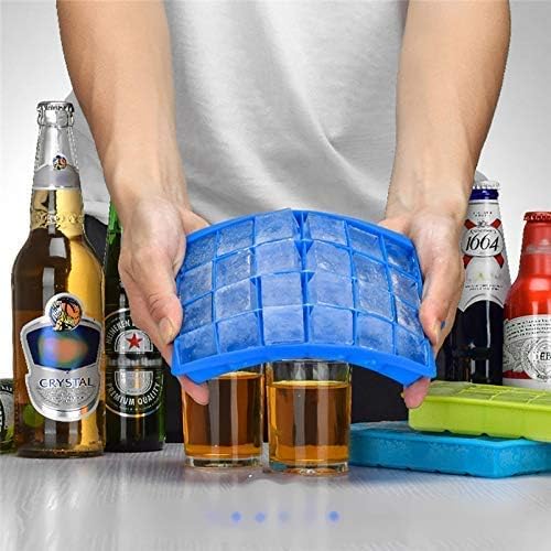 RACKZON Silicone Ice Cube Tray Square Shape Ice Mold 24 Cube Ice Tray Fruit Maker Bar Drinking