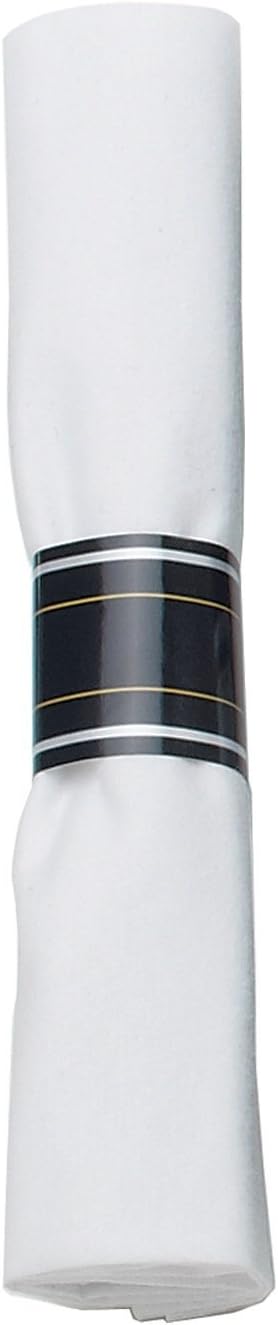 Reflections Plastic Fork and Knife Kit in a White Linen-Quality Paper Napkin Roll, Silver (120-Count)