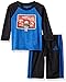 adidas Baby Boys' Long Sleeve Tee and Pant Set, Black Heather, 9 Months