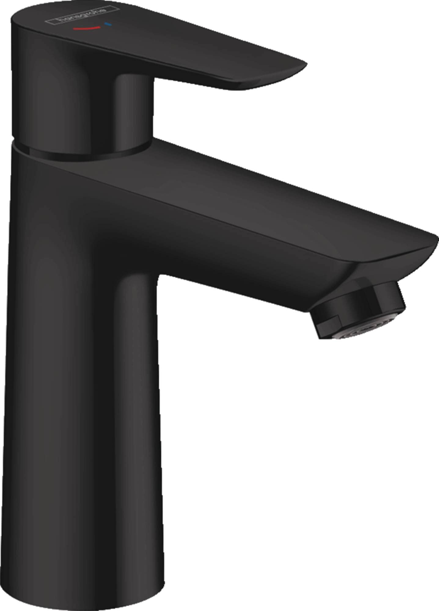 hansgrohe 71714670 Talis E 110 CoolStart Single-Lever Washbasin Mixer Tap Without Drain Fitting Matt Black, spout Height 110 mm