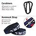 Kamileo Double Camping Hammock, Lightweight Nylon Portable Hammock with Sleep Mask and Tree Straps, for Camping Backpacking Outdoor Beach Yard (Blue)