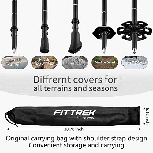 FitTrek Bergwandelstokken - Nordic Walking Stokken - Uitschuifbare Wandelstok - Telescopische Verstelbare Hiking Stokken… - Image 5