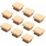 10-Pack Square Unfinished Wood Drawer Knobs – Beech Wood, 1-3/4 Inch, With Screws For Cabinets & Furniture