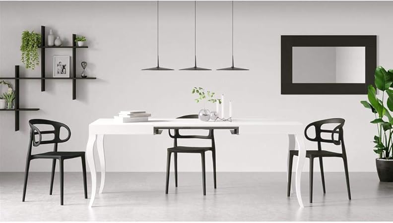 Laminate Finished Extendable Dining Table Classico Mobili Fiver Made In Italy Walnut Dining Tables Dining Room Furniture Keramikaskoljka Si