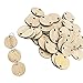 YuQi 100PCS Wooden Round Discs with 2 Hole, Unfinished Blank Wood Slices Circles for DIY Crafts Ornaments & Reminder Calendar Tags & Home Decor-1.2 inch