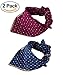WZPB 2 Pack Bandana Bibs Triangle Head Scarf Accessories Neckerchief for Small to Large Pet Dog and Cat
