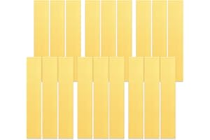 Rustark 18Pcs 6 Sizes Brass Strip Assortment Kit Brass Sheet Metal Shim Stock Sheet Metal Shims, 1" Width x 5.9" Length, 0.002"-0.016" Thickness