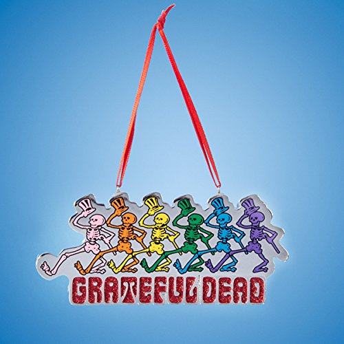 Grateful Dead Skeletons with Top Hats Christmas Ornament GD2142