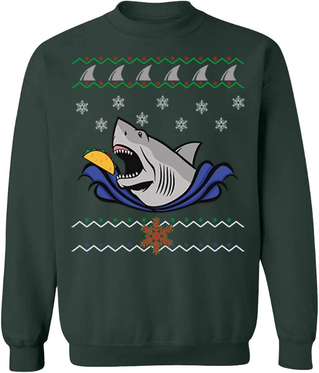 Ugly Xmas Christmas Shark Costume Sweatshirts for Women and Men Sweaters