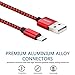 JASTEK Micro USB Cable 3Pack (0.8ft, 3.3ft, 6ft) Durable Nylon Braided High Speed 2A Current Charging Cables for Android, Samsung, Sony, Huawei, HTC, Nokia, LG, Nexus and other Smartphones - red