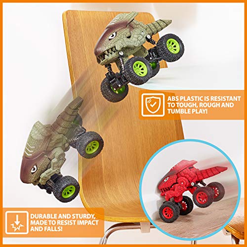 image for CHUCHIK Dinosaur Pull Back Car Toy. New Model Dinosaurs Vehicles Toys 