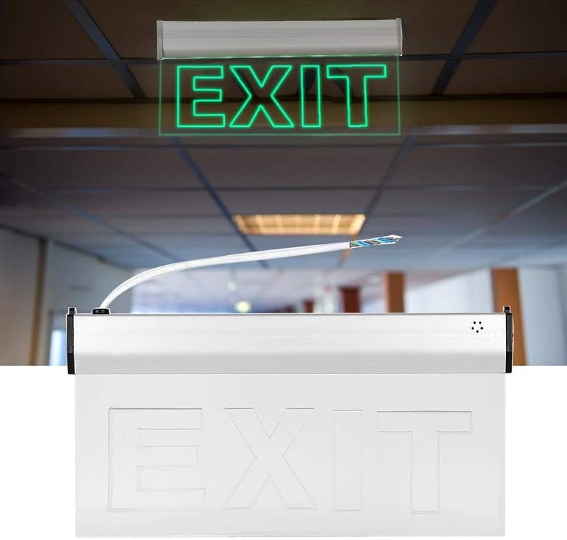 Hopcd LED Exit Sign AC220V 3W Emergency Safety Indicator Light PMMA Panel