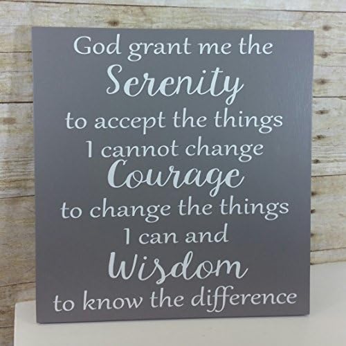 Serenity Prayer Handmade Wood Sign - Inspirational Art, Recovery Art, Spiritual Art