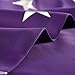 Kotile Blackout Purple Curtains for Girls Room/Kids Room 63 Inch Length 2 Panels, Home Decor Window Treatment Thermal Insulated Ring Top Curtains with Silver Star Print, Royal Purple