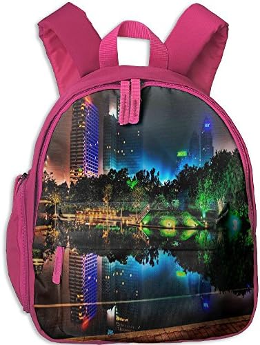 Children Rucksack Students Book Colorful City Backpak School Bookbags Daypack Girls Boys Pink