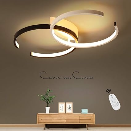 LED Deckenleuchte I CBJKTX Deckenlampe 55cm 40W dimmbar mit Fernbedienung Wohnzimmerlampe Eisen Kronleuchte Kinderzimmer Lamp