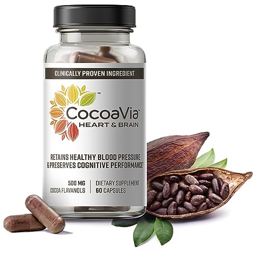 CocoaVia Heart & Brain Supplement, 30 Day, Cocoa Flavanol Extract