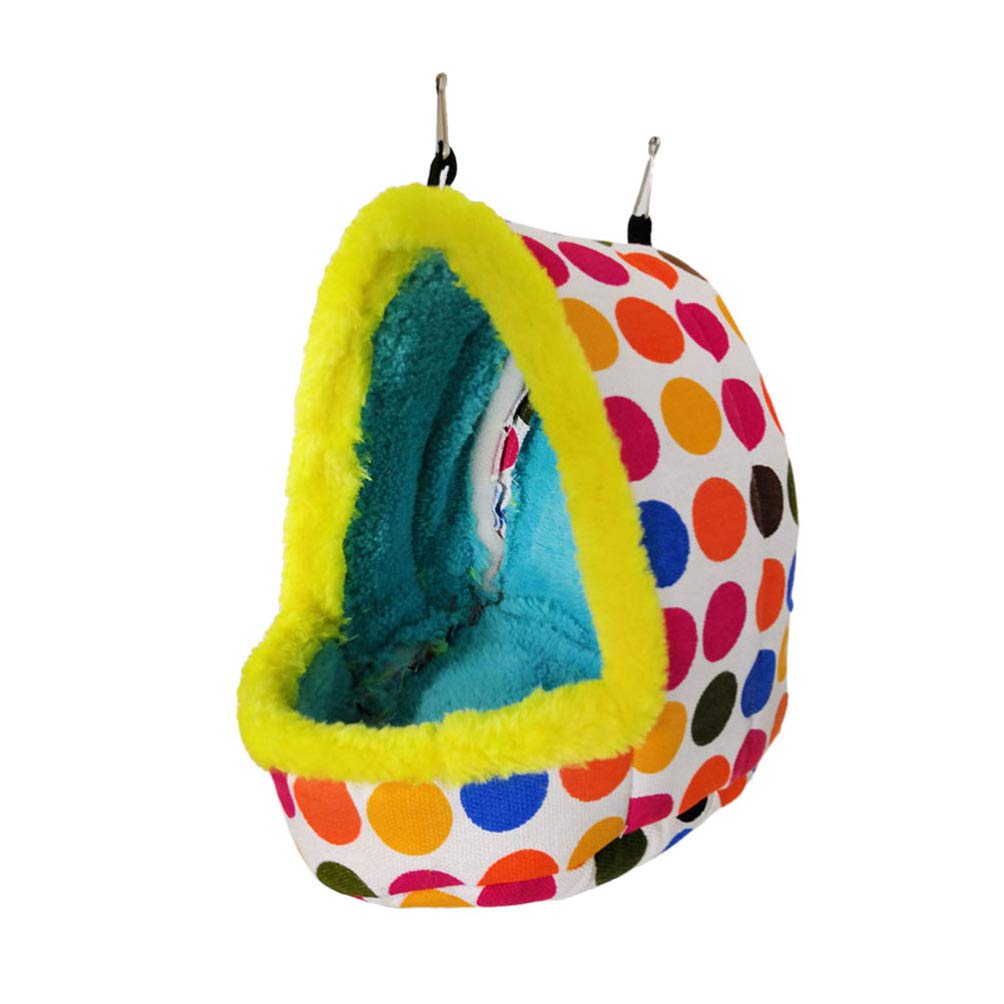 ULTECHNOVO Bird Hanging Hammock Winter Warm Plush Parrot Nest House Bed Plush Snuggle Pet Cave Swing Bed Hammock Toy for Lovebird Budgie Conure Parakeet Cockatiel Cage Accessory