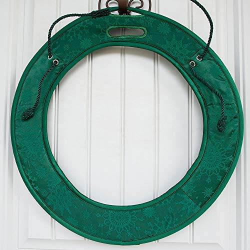 [Door Protecting Holiday Wreath Pad] - Prevent Damage to Front Door - Fits 30 to 33 Inch Wreaths - Padding Prevents Scratches Dings and Dents - Decorative Protection from Seasonal Greenery (30") - Thumbnail 4