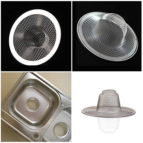 Bathroom Accessories Sets - 1 Pc Stainless Steel Mesh Sink Strainer Drain Stopper Trap Bathroom - Cabinets Lights Bathroom Organizer Stainless Shelf Basket Toilet Sponges Drying Holder Washin - Thumbnail 3