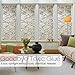 rabbitgoo Privacy Window Film Frosted Film Decorative Window Cling Anti-UV Glass Films Non-Adhesive Bamboo Films for Living Room, Brown, 17.5 x 78.7 inches