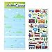 HighMount Transportation Stickers 8 Sheets with Car, Airplane, Steamship, Train, Motorcycle - PVC Transportation Stickers for Kids - 320 Stickers