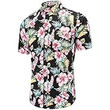 SSLR Men's Flamingo Hawaiian Shirt - Light Green Aloha Shirt | Short Sleeve Casual Vacation Shirt | Sizes S-4XL - View #7