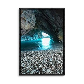 Framed Canvas Wall Art for Living Room, Bedroom Gorgeous Sunset Beach Sea Ocean Canvas Prints for Home Decoration Ready to Hanging - 16x24 inches