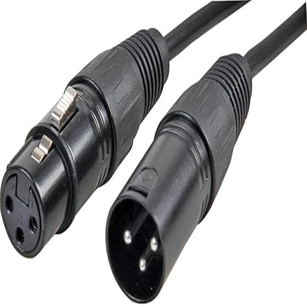 Pro Signal PSG3339-XLR-3M 3 Pin XLR Male to XLR Female Microphone Lead, 3m Black