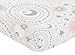 Sweet Jojo Designs Star and Moon Girl Baby Fitted Crib Sheet for Infant Newborn Nursery Toddler Bed Room Standard Mattress - Blush Pink Gold and Grey Celestial Sky Stars Shabby Chic