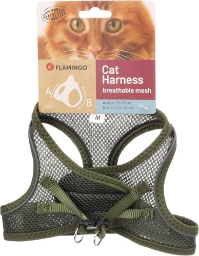 Flamingo Cat Harness Step&Go Berta Khaki M 29-33cm 42-46cm