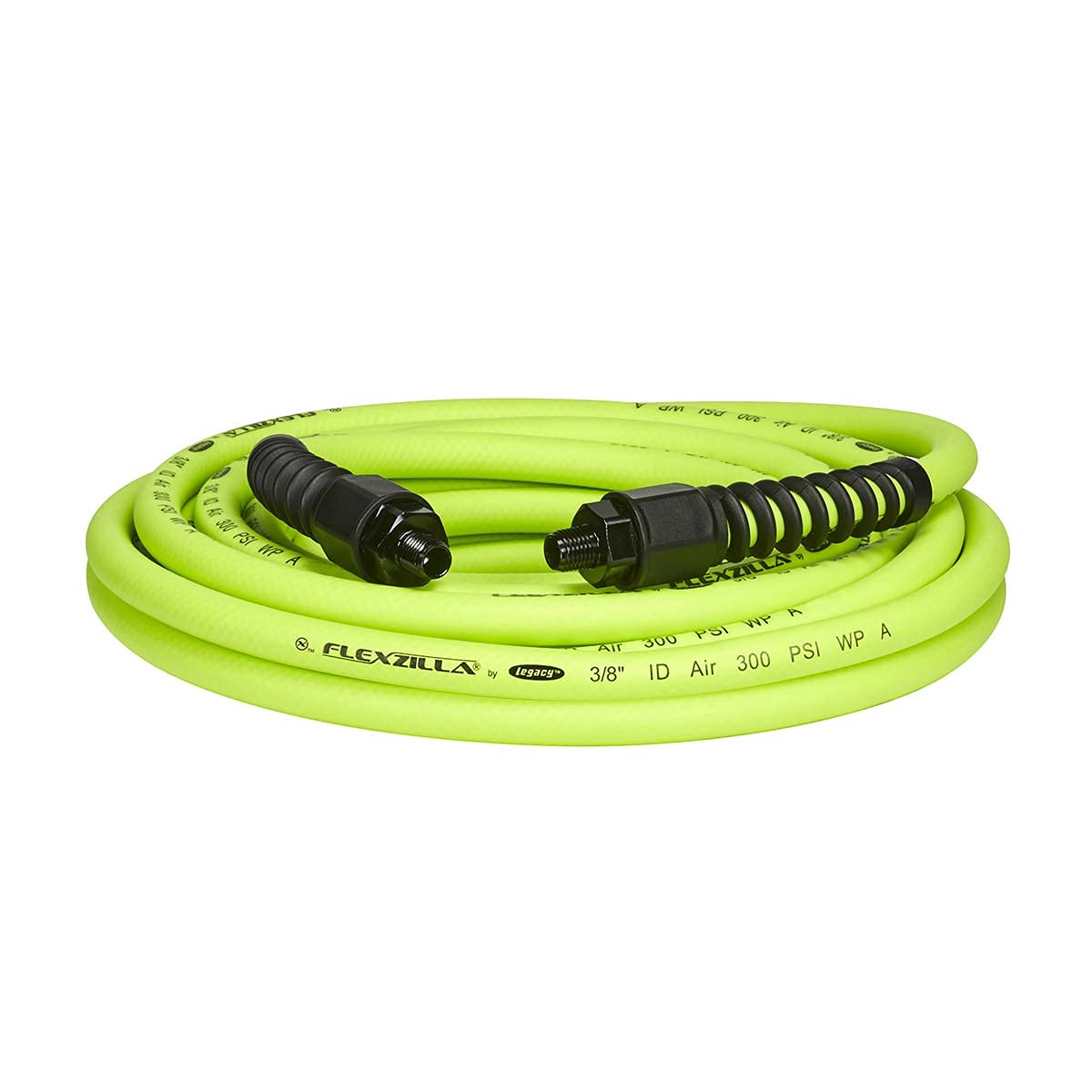 Flexzilla HFZP3825YW2 Pro Air Hose, 3/8" x 25', 1/4" MNPT Fittings (inches) (feet) — image 1