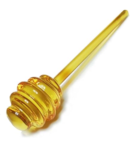 CALLARON Honey Stirrer Honey Stirring Rods Honey Scoop Portable Honey Stirring Spoons Honey Stick Stirrer Honey Mixing Spoon Honey Comb Wand Honey Dropper Glass To Bake Stirring Accessories - View #2