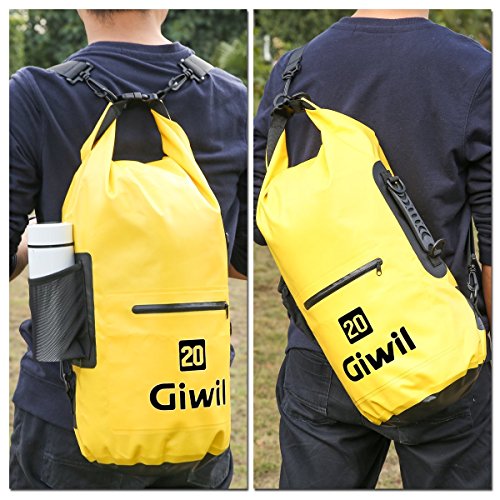 Giwil 20L Premium Waterproof dry Bag, Roll Top Dry Compression Sack