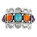 Genuine Turquoise & Gemstones Ring in 925 Sterling Silver Lady's Size 6 to 11