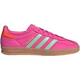 adidas Gazelle Indoor Womens Shoe, Semi Lucid Fuchsia/Semi Green Spark/Signal Coral, Size 7