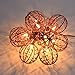 MYHH-LITES Outdoor Patio String Lights, 10 Mini Bulbs with Beaded Copper Wire Ball Style, UL Listed Connectable Weather-Resistant Indoor/Outdoor Decor Light for Home Pergola Garden Party Backyard