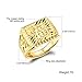 OPK Jewelry 18K Gold Plated Mens Ring in Chinese Blessing Fortune,Adjustable