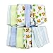 Spasilk 10 Pack Soft Terry Bath Washcloths – Newborn Boy or Girl, Blue Tiger
