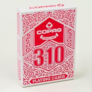 Copag 310 Playing Cards (RED) Edition True Linen B9 Finish Deck by Cartamundi