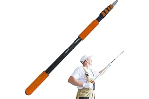 SISUPASSIE Telescoping Extension Pole, Reach to 26FT Telescoping Pole Multi-Purpose 5-20FT Lightweight, Sturdy with Universal Twist-on Metal Tip Extendable for Dusting Painting Window Cleaning