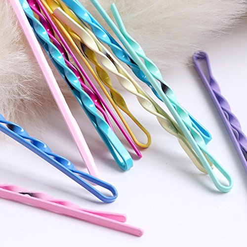 SUPOW Hair Clip Bobby Pin Cute Girls Headwear Edge Clip Clamps, Hairpin Hair Accessories, Colorful and Simple, 2" Set of 20 Multicolor