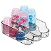 mDesign Small Plastic Kitchen Storage Divided Bin for Child/Kids Supplies - 3 Compartments to Organize Baby Food Jars, Pouches, Bottles, Sippy Cups, Cans, Pacifiers, Shampoo - 2 Pack - Smoke Gray
