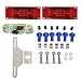 CZC AUTO Exclusive 12V LED Low Profile Submersible Rectangular Trailer Light Kit Tail Stop Turn Running Lights for Boat Trailer Truck with Aluminum Trailer License Plate Bracket, Stainless Hardware