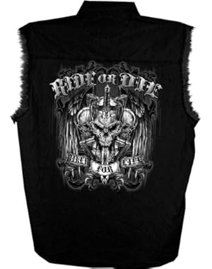 Ride or Die Skull Sleeveless Shirt (Black, XX-Large)