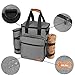 Hilike Premium Pet Travel Bag for Dog & Cat-Week Away Tote Organizer Bag for Dogs Travel-Includes 1 Dog Tote Bag,1 Dog Food Carrier Bag, 2 Silicone Collapsible Bowls,1 Blanket,1 Frisbee(Grey)