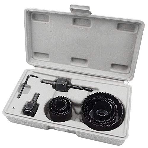 BGTXINGI 11PCS Hole Saw Kit (with 2 Mandrel 1 Mandrill 8 Blade and 1 Hex Key Wrench) 3/4"- 21/2" Hole Saw Drill Bit Set Ideal for Woodworking PVC Plastic Board and Pipes Plasterboard - Image 3